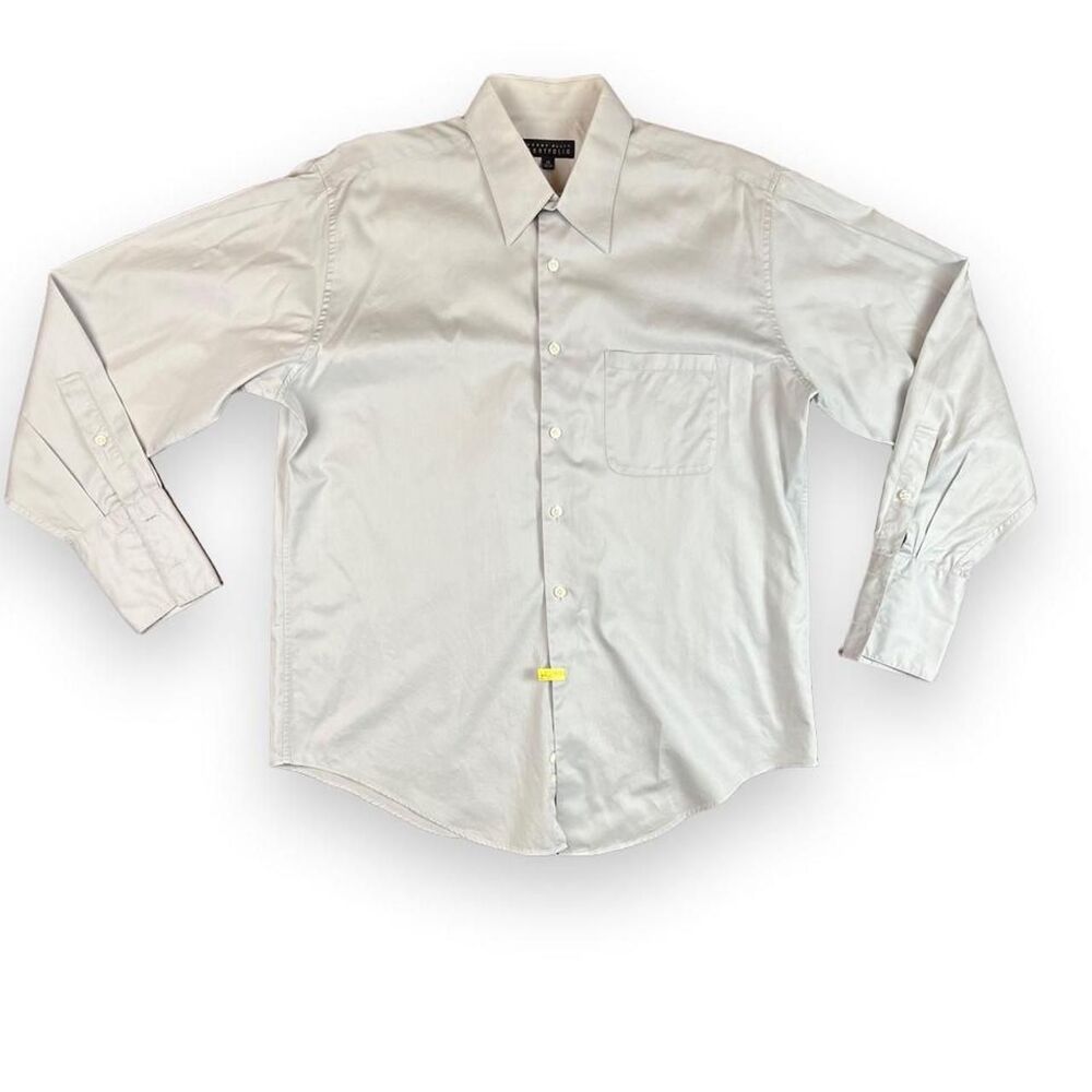 Perry Ellis Men's Pale Gray Dress Shirt